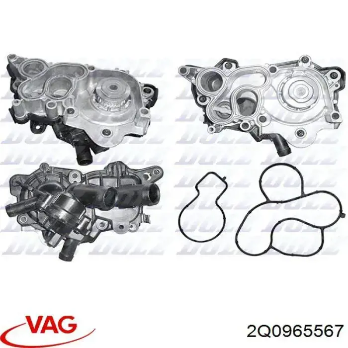 2Q0965567 VAG Pompa chłodzenia wodą, dodatkowa elektryczna
