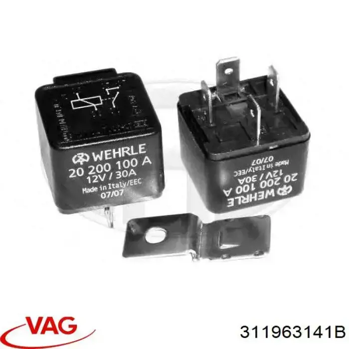 Do koszyka 311963141B VAG Przekaźnik wentylatora