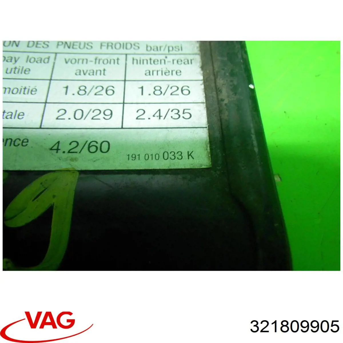 Do koszyka Klapka wlewu paliwa Volkswagen Golf II 19E, 1G1