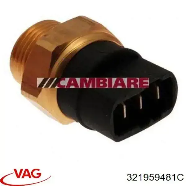 Czujnik temperatury płynu chłodzącego (włączenia wentylatora chłodnicy) 321959481C VAG