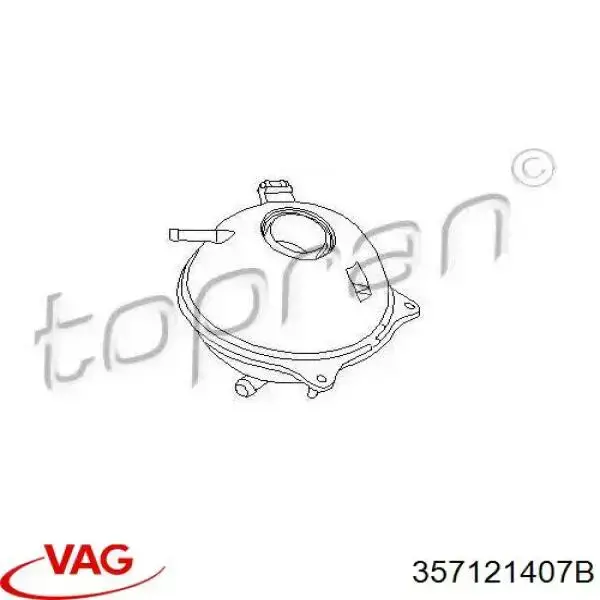 Zbiorniczek wyrównawczy układu chłodzenia 357121407B VAG