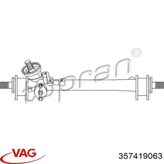 Do koszyka 357419063 VAG Listwa kierownicza (maglownica)