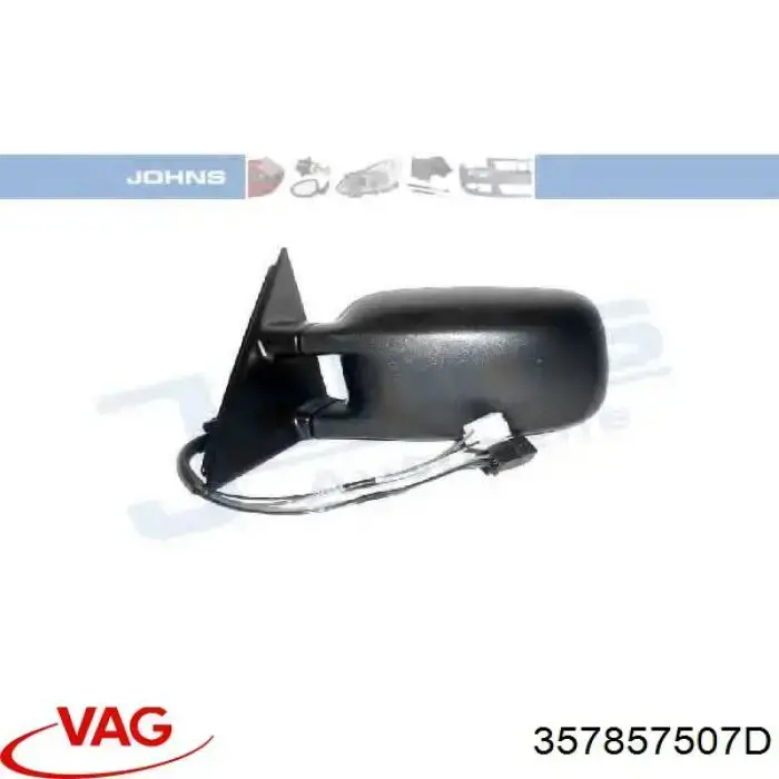 Obudowa lusterka wstecznego lewego VAG 357857507D cena, od 31,14 USD