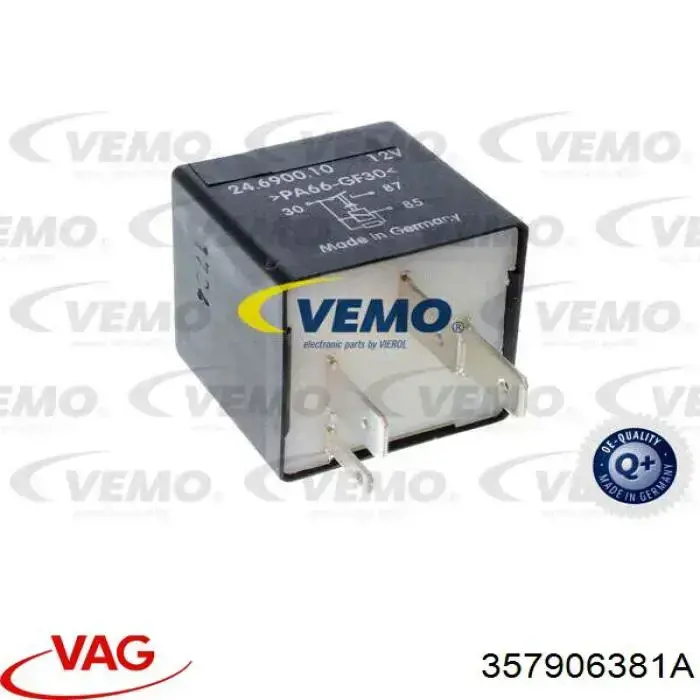 Do koszyka 357906381A VAG Przekaźnik pompy paliwa elektrycznej