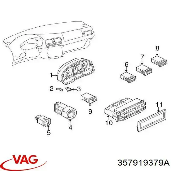 Czujnik temperatury zewnętrznej Volkswagen Golf III hatchback (1H1) (1989 - 2000) cena, od 6,71 USD