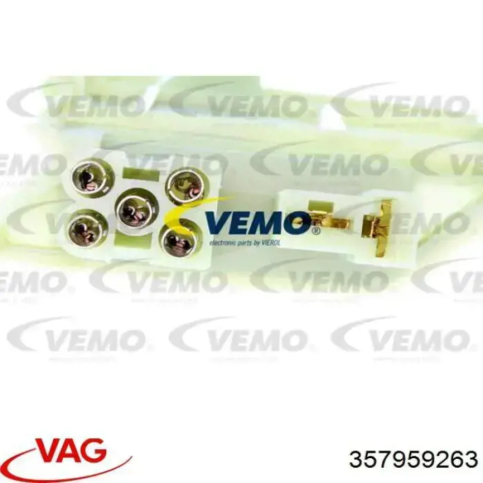 Rezystor wentylatora nagrzewnicy (ogrzewacza kabiny) 357959263 VAG