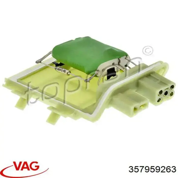 Rezystor wentylatora nagrzewnicy (ogrzewacza kabiny) VAG 357959263