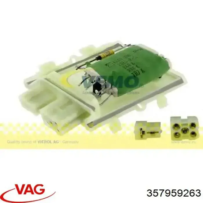Do koszyka 357959263 VAG Rezystor wentylatora nagrzewnicy (ogrzewacza kabiny)