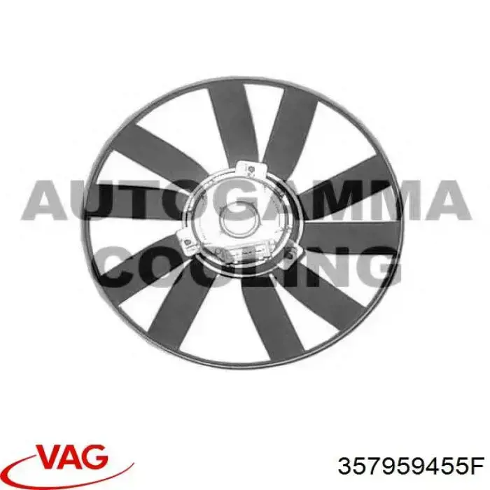 Do koszyka 357959455F VAG Wentylator elektryczny układu chłodzenia kompletny (silnik+wirnik)