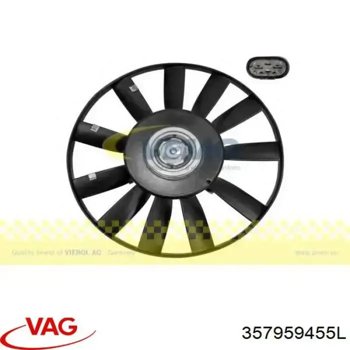 Do koszyka 357959455L VAG Wentylator elektryczny układu chłodzenia kompletny (silnik+wirnik)