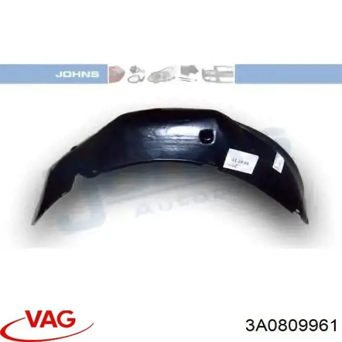 Nadkole błotnika przedniego lewe VAG 3A0809961 cena, od 16,67 USD