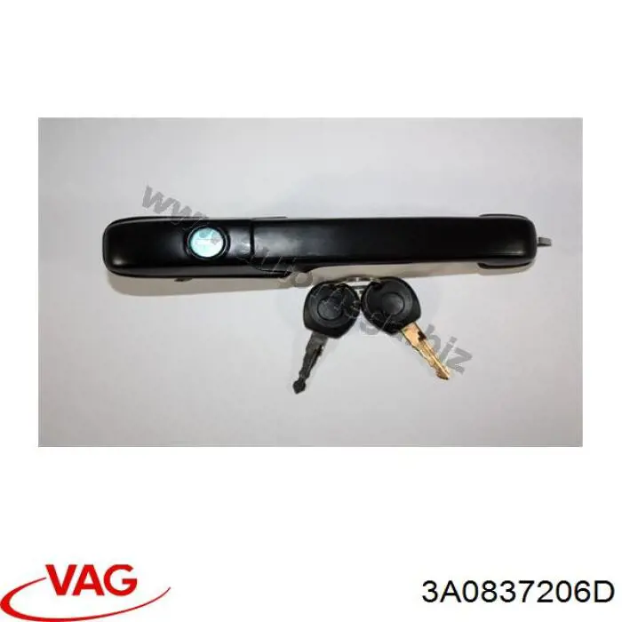 Klamka drzwi przednich zewnętrzna prawa VAG 3A0837206D cena, od 20,94 USD