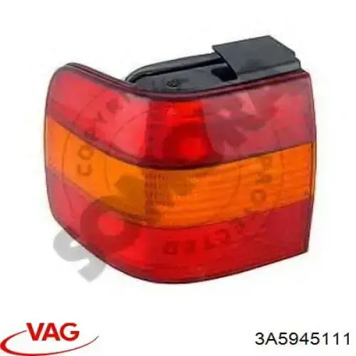 Do koszyka 3A5945111 VAG Lampa zespolona tylna lewa zewnętrzna