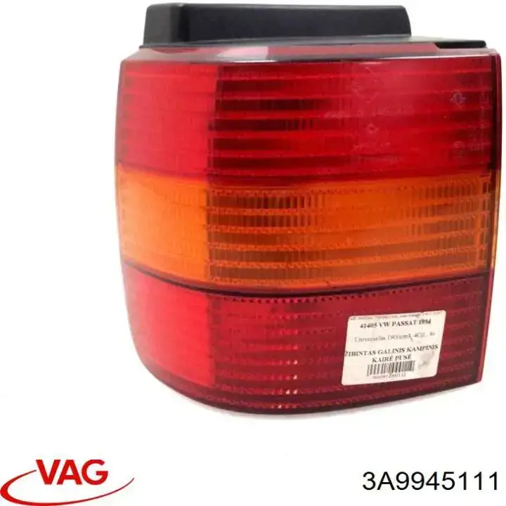 Lampa zespolona tylna lewa zewnętrzna VAG 3A9945111 cena, od 30,62 USD