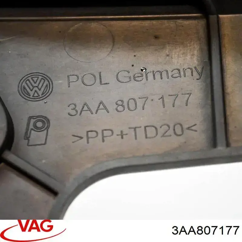 Prowadnica zderzaka przedniego lewa VAG 3AA807177 cena, od 15,74 USD