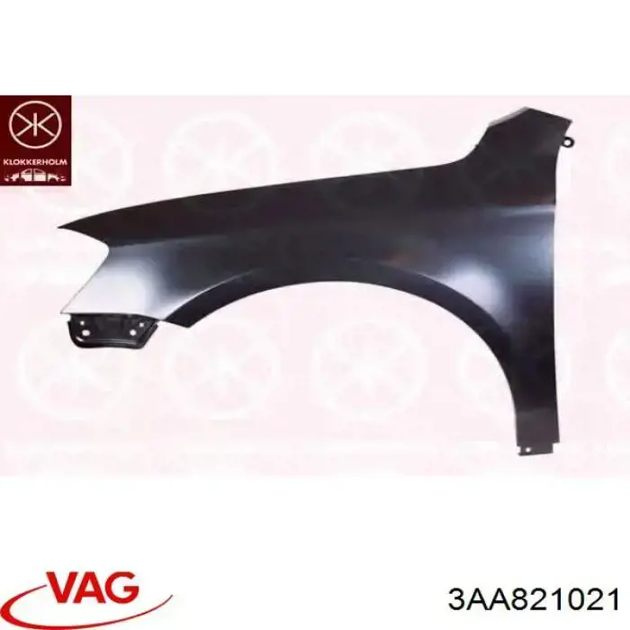 3AA821021 VAG Błotnik przedni lewy