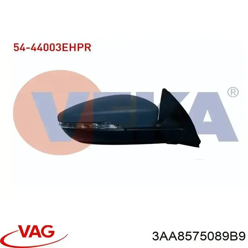 3AA8575089B9 VAG Lusterko wsteczne prawe
