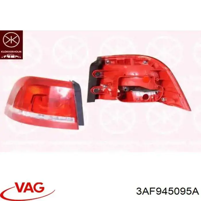Do koszyka 3AF945095A VAG Lampa zespolona tylna lewa zewnętrzna
