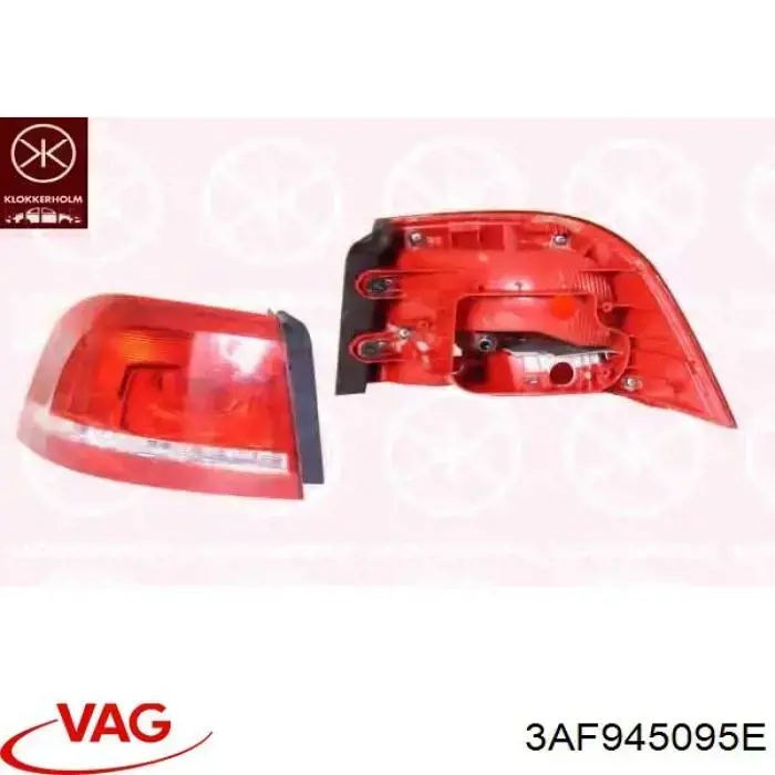 Do koszyka 3AF945095E VAG Lampa zespolona tylna lewa zewnętrzna
