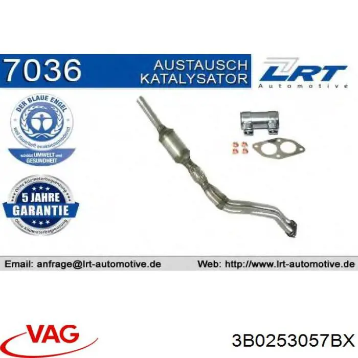 Do koszyka 3B0253057BX VAG Konwerter-katalizator
