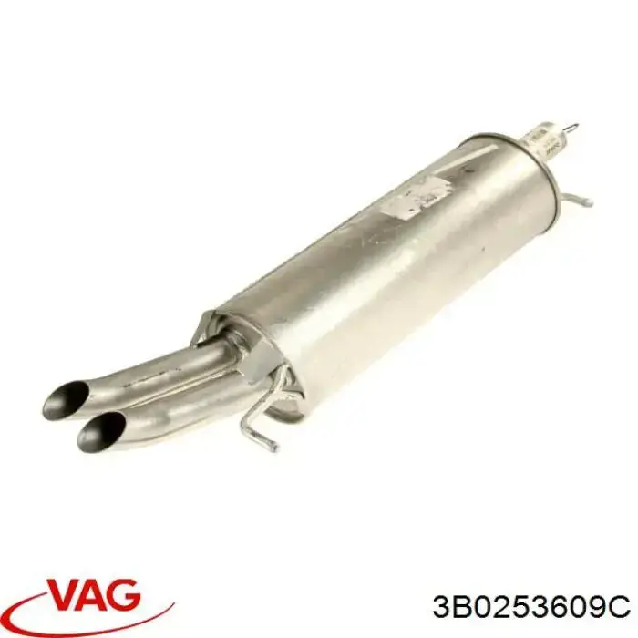 Do koszyka 3B0253609C VAG Tłumik, tylna część