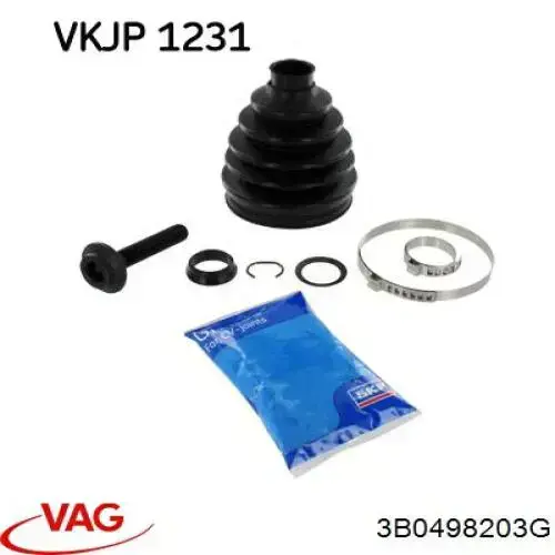 Osłona przegubu homokinetycznego półosi przedniej zewnętrzna VAG 3B0498203G cena, od 11,44 USD