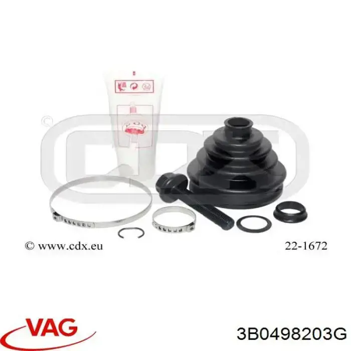 Do koszyka 3B0498203G VAG Osłona przegubu homokinetycznego półosi przedniej zewnętrzna