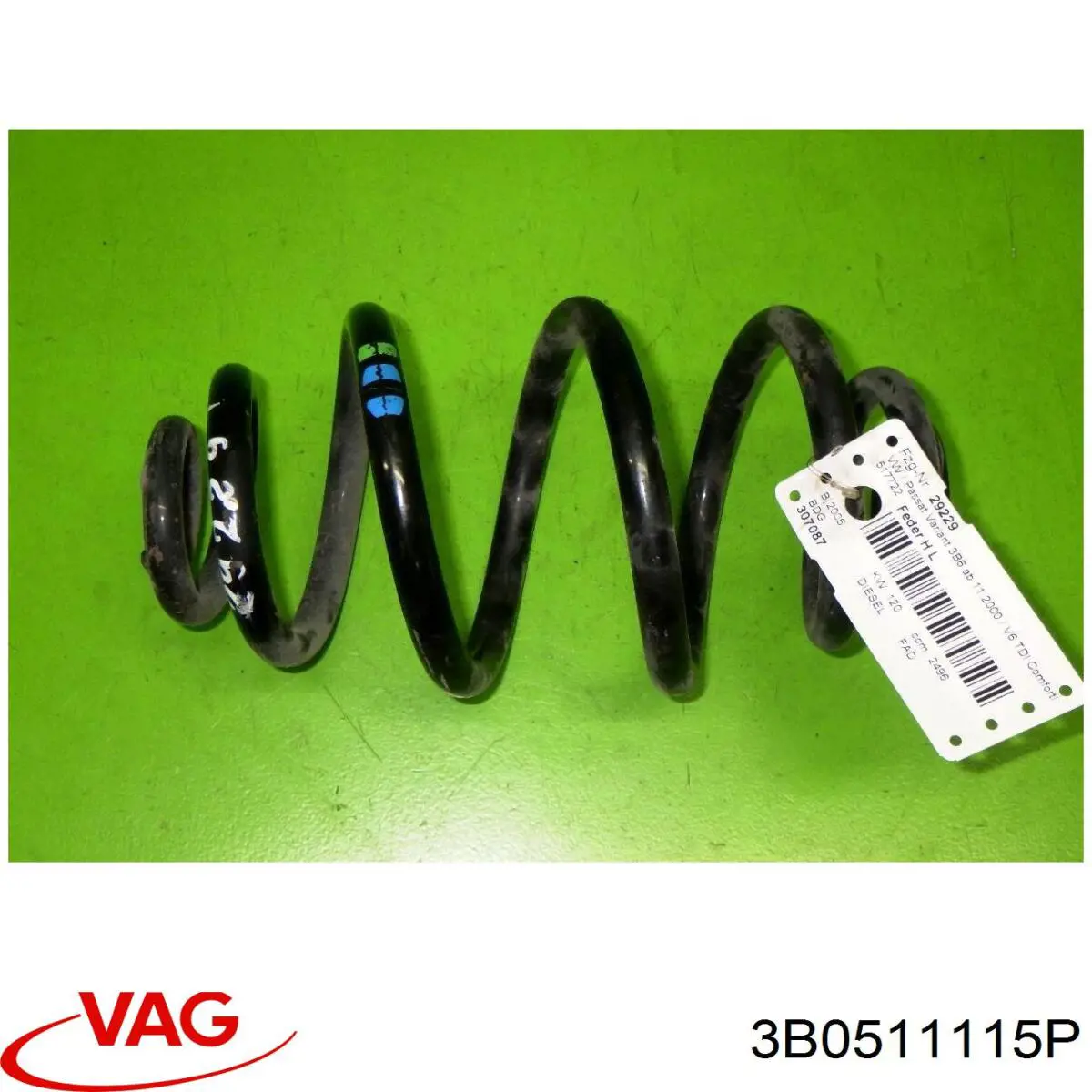 Sprężyna tylna VAG 3B0511115P cena, od 42,87 USD