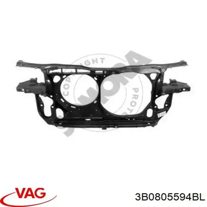 Osłona chłodnicy kompletna (panel mocowania reflektorów) VAG 3B0805594BL cena, od 84,34 USD