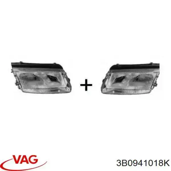 Do koszyka 3B0941018K VAG Reflektor prawy