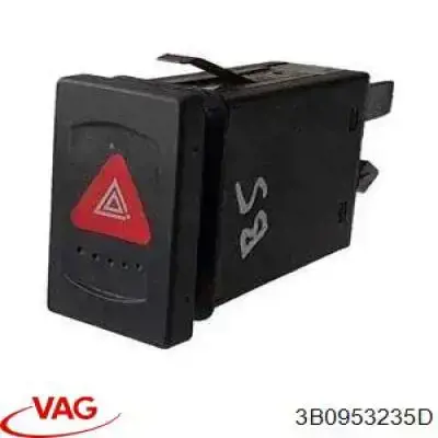3B0953235D VAG Przycisk włączania światła awaryjnego