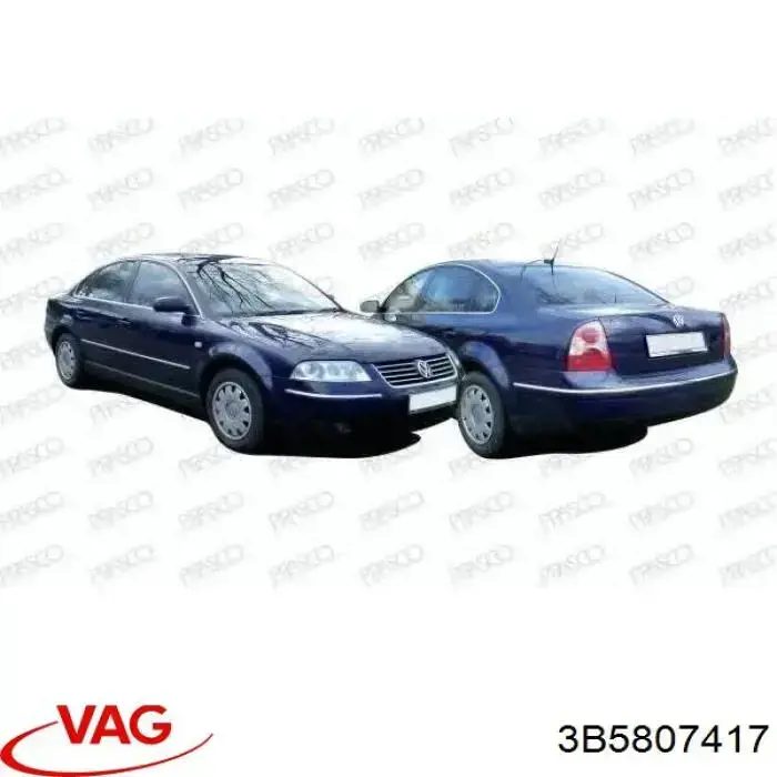 Do koszyka 3B5807417 VAG Zderzak tylny