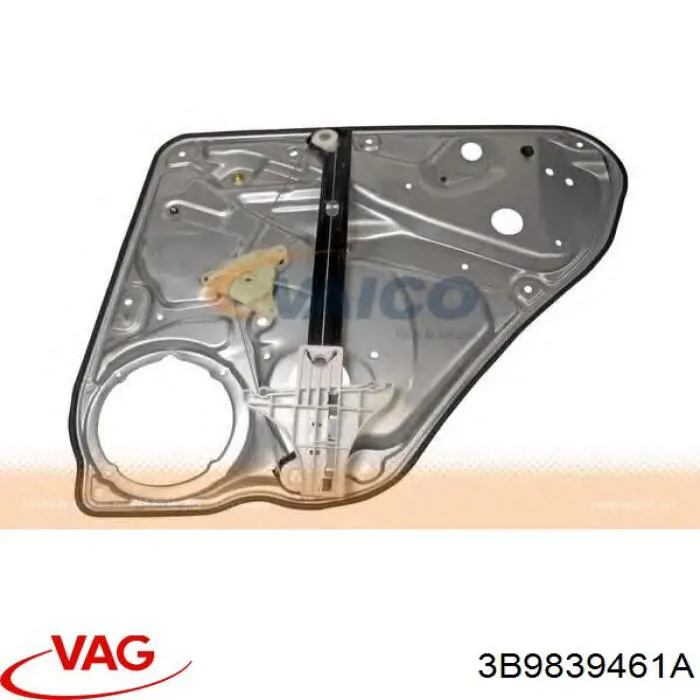 Do koszyka 3B9839461A VAG Mechanizm podnoszenia szyby drzwi tylnych lewych