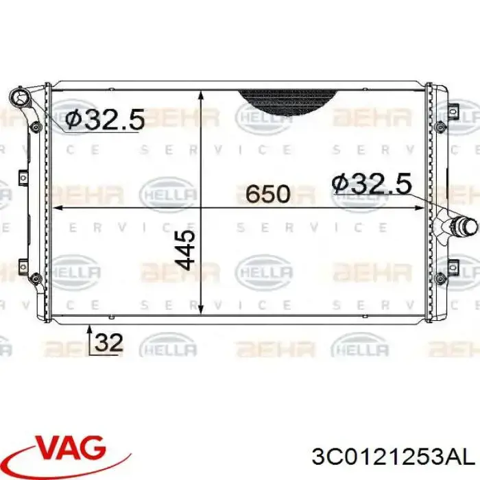 3C0121253AL VAG Chłodnica silnika