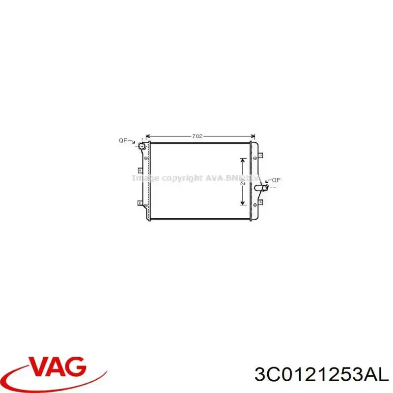 Chłodnica silnika VAG 3C0121253AL cena, od 99,96 USD