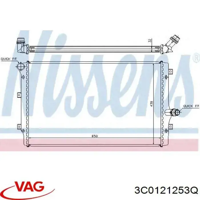 Chłodnica silnika 3C0121253Q VAG