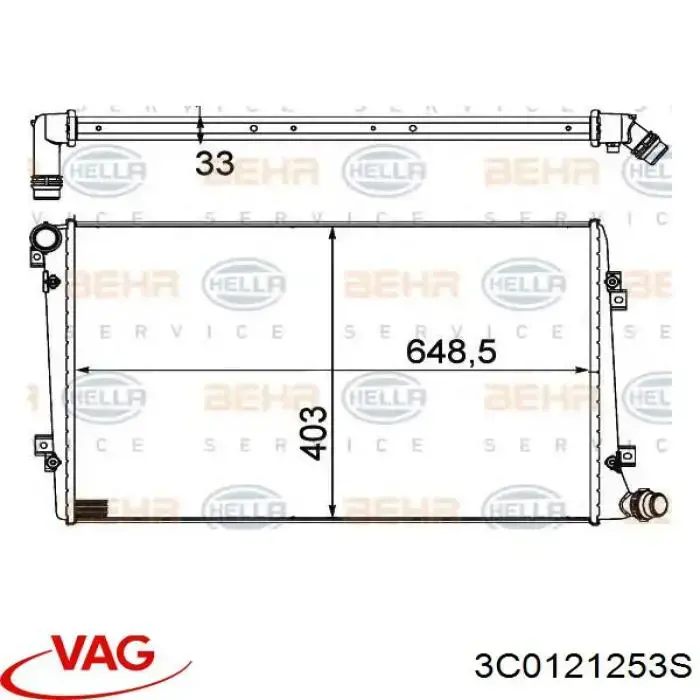 Do koszyka 3C0121253S VAG Chłodnica silnika
