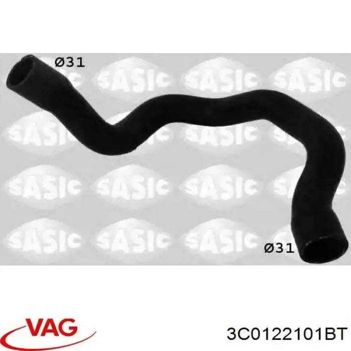 Przewód (króciec) chłodnicy górny VAG 3C0122101BT cena, od 23,25 USD
