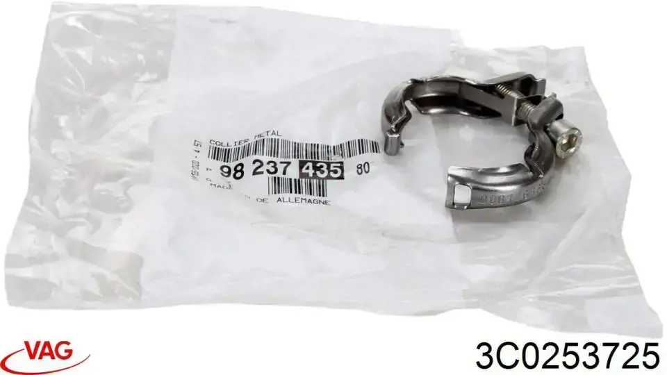 Obejma zaciskowa kolektora wydechowego Peugeot/Citroen 9801266680 cena, od 15,35 USD