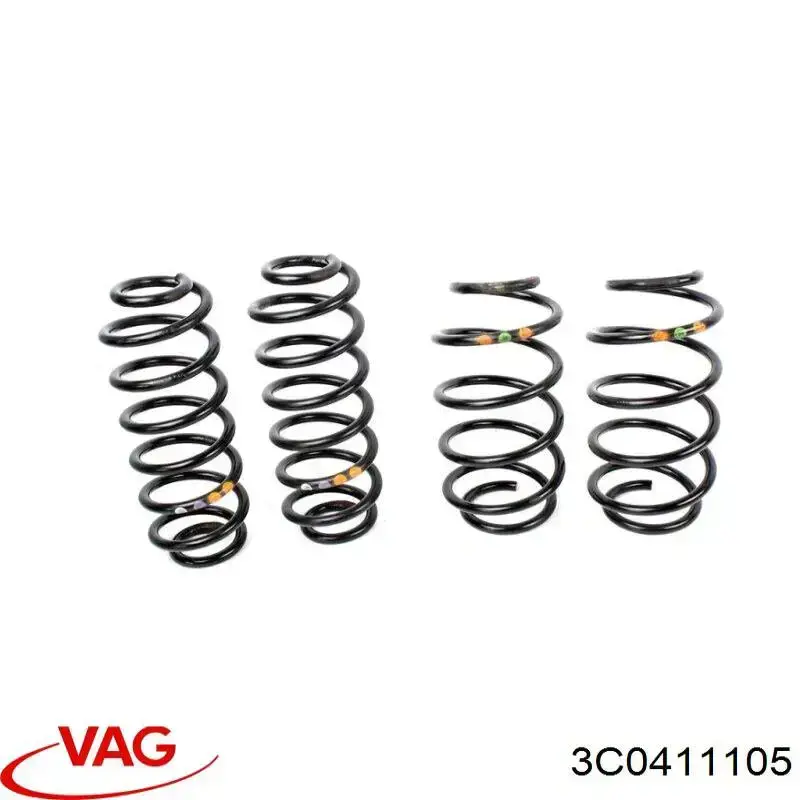 Sprężyna przednia 3C0411105 VAG
