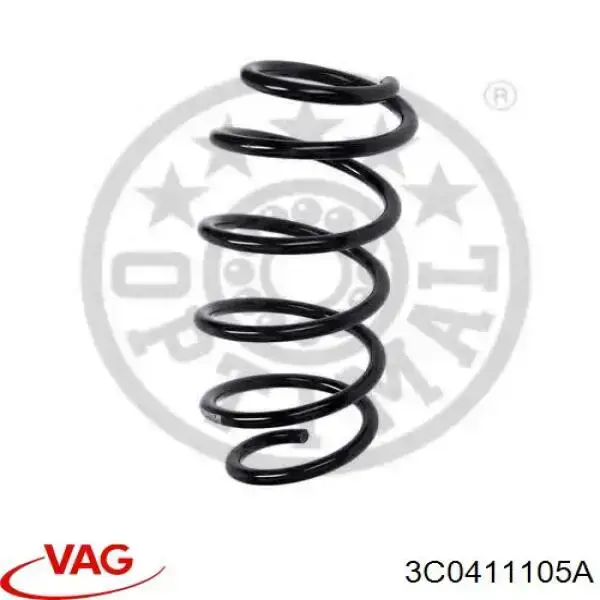 Sprężyna przednia VAG 3C0411105A cena, od 28,07 USD