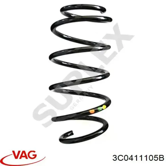 Sprężyna przednia 3C0411105B VAG