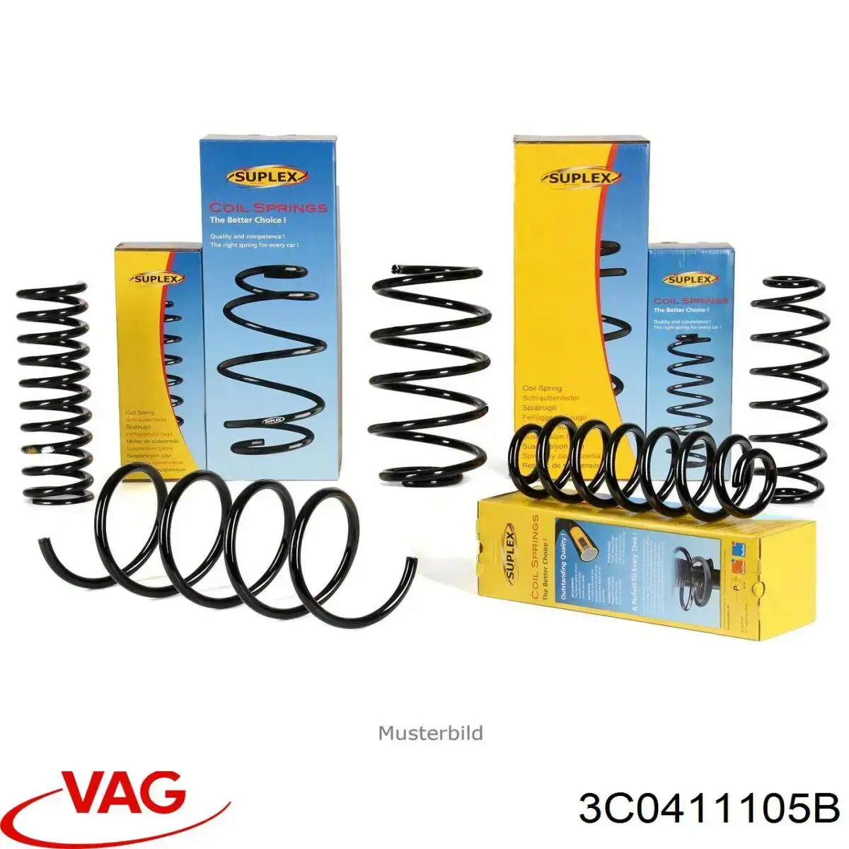 Sprężyna przednia VAG 3C0411105B cena, od 49,20 USD