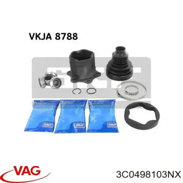 Przegub homokinetyczny przedni wewnętrzny VAG 3C0498103NX cena, od 49,07 USD