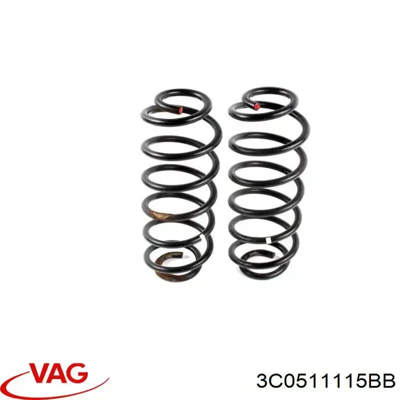 Sprężyna tylna VAG 3C0511115BB cena, od 58,66 USD