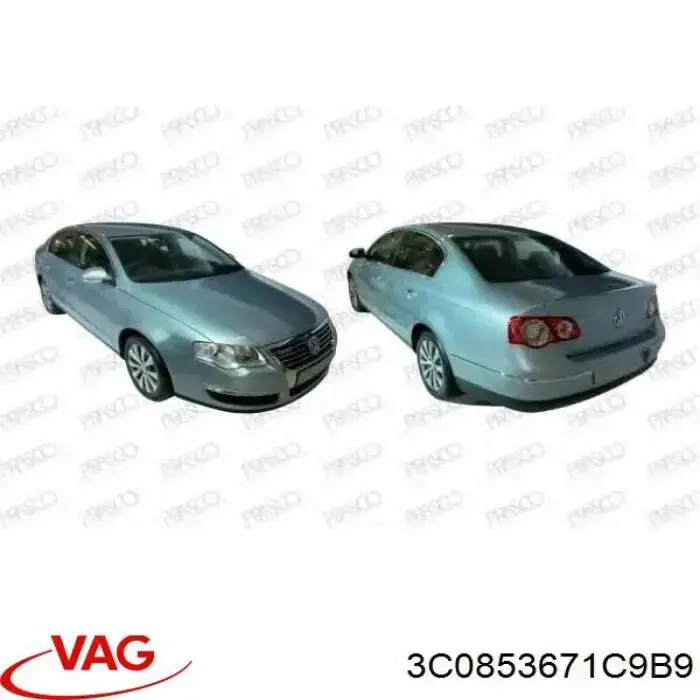 Kratka zderzaka przedniego środkowa VAG 3C0853671C9B9 cena, od 23,93 USD