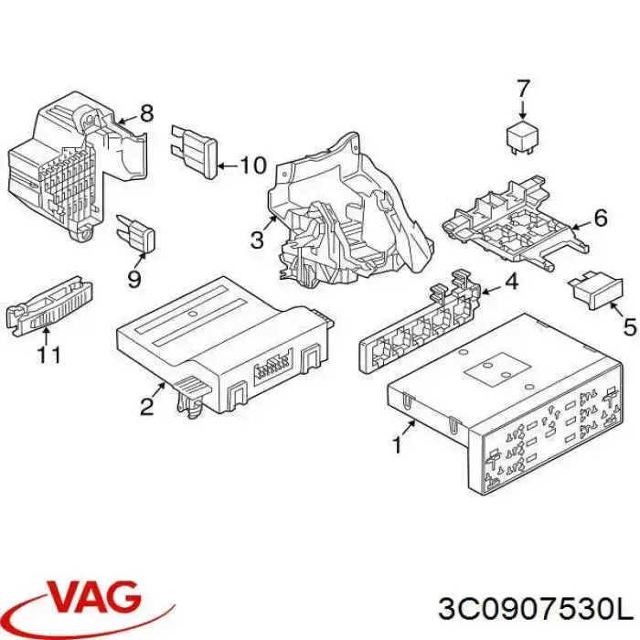 Moduł "Interfejs diagnostyczny" VAG 3C0907530L cena, od 66,40 USD