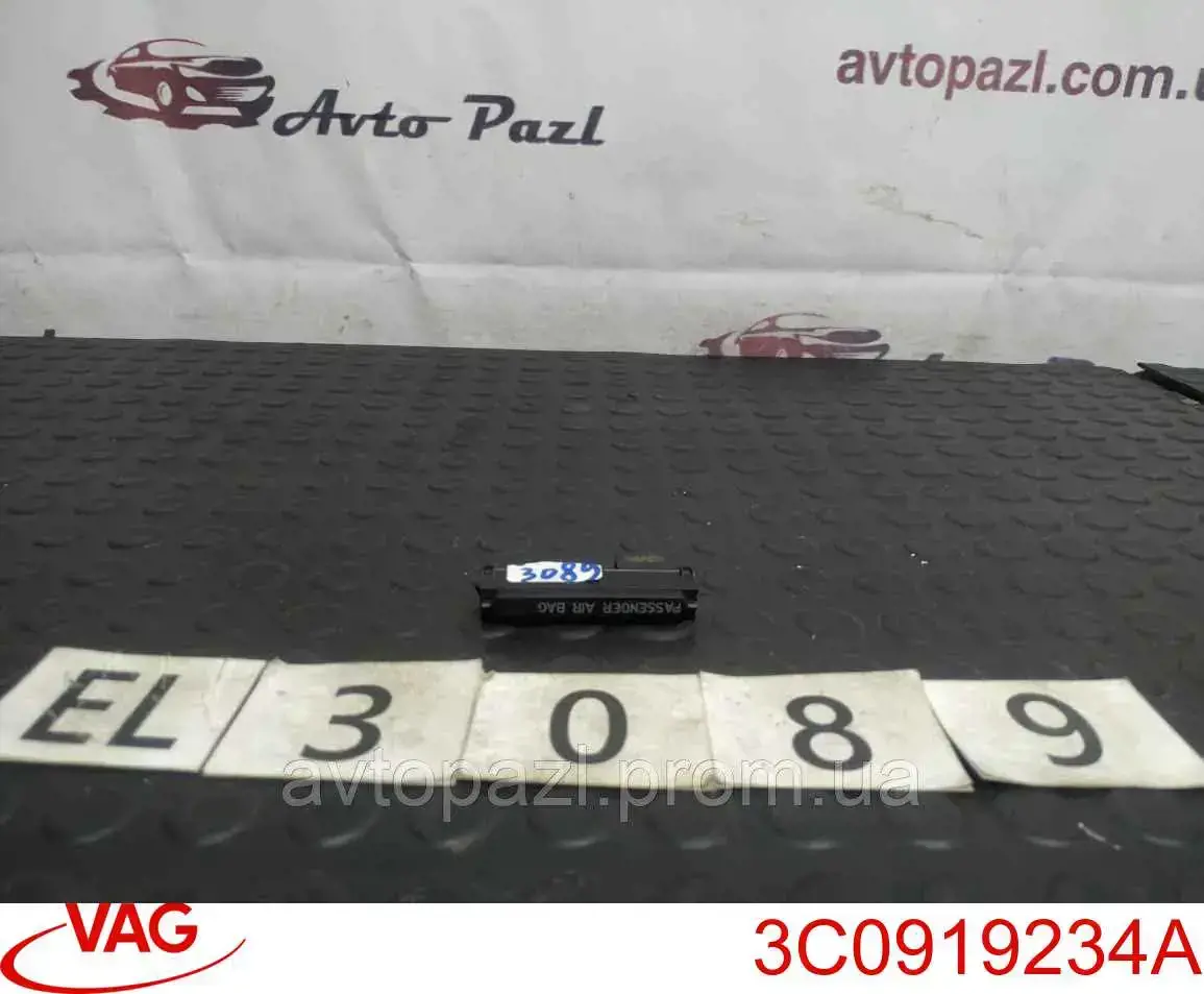 3C0919234A VAG Przycisk wyłączający poduszki powietrzne AIRBAG