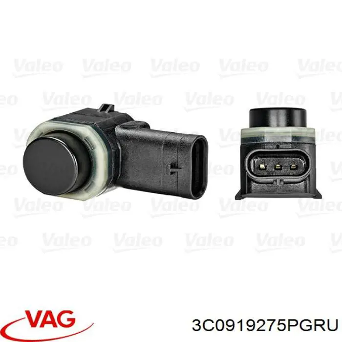 Czujnik parkowania tylny VAG 3C0919275PGRU cena, od 17,49 USD