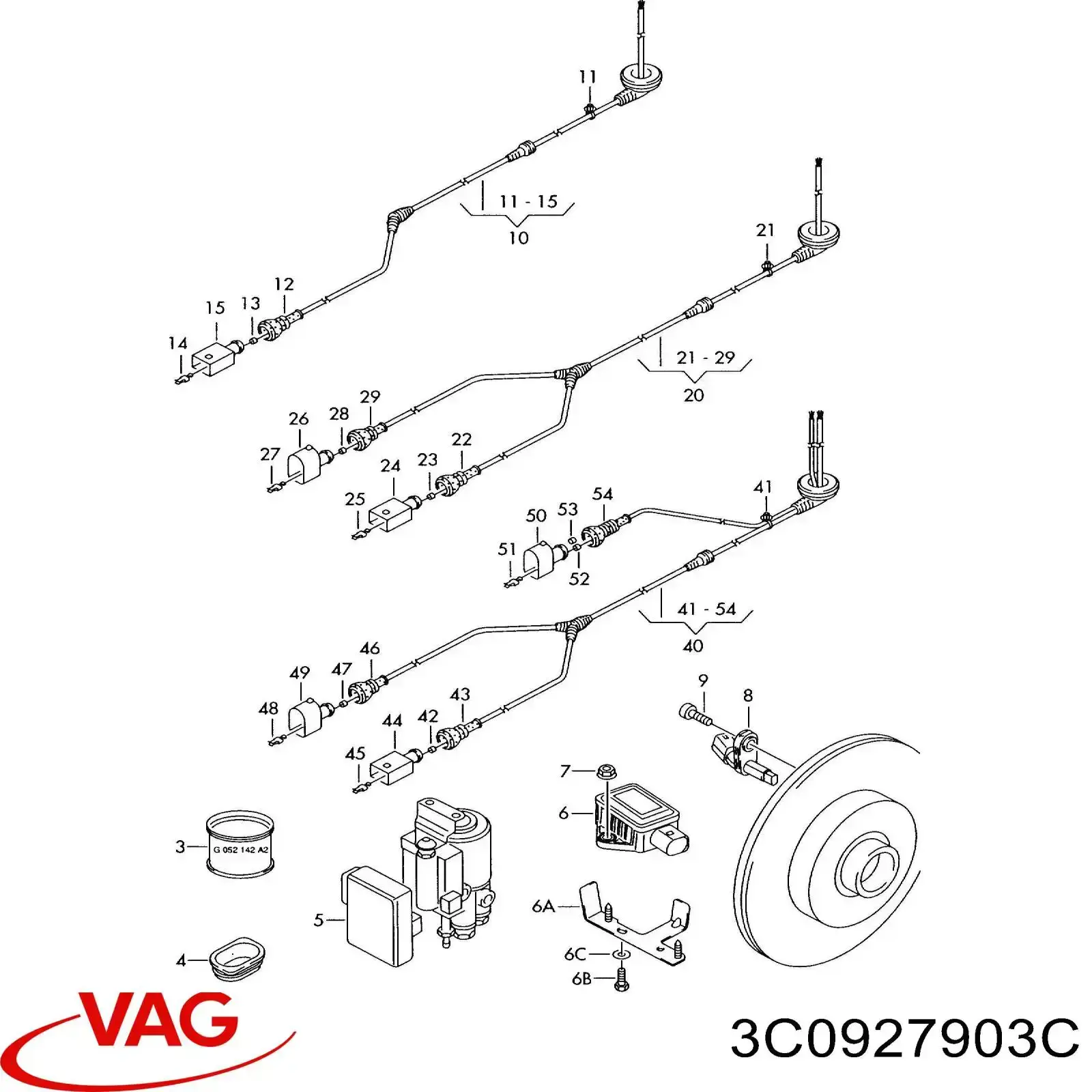 3C0927903C VAG Zestaw przewodów wysokiego napięcia